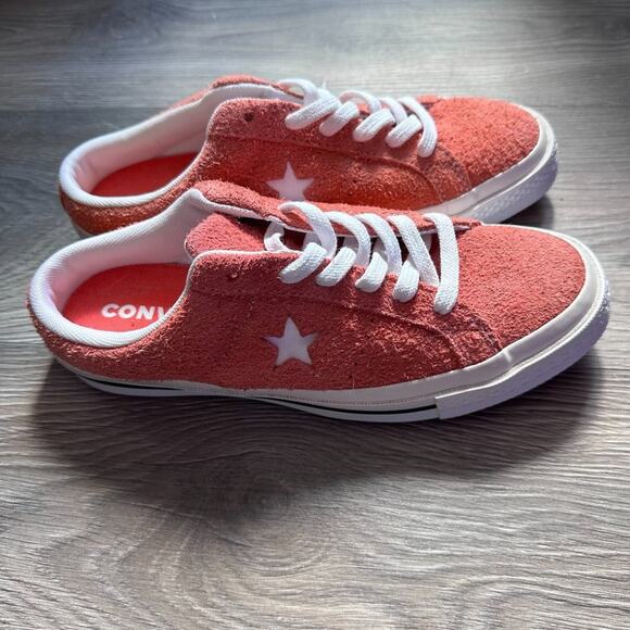 Converse One Star Mule Slip On  Suede Rush Coral Orange W7 M5 - Picture 1 of 7